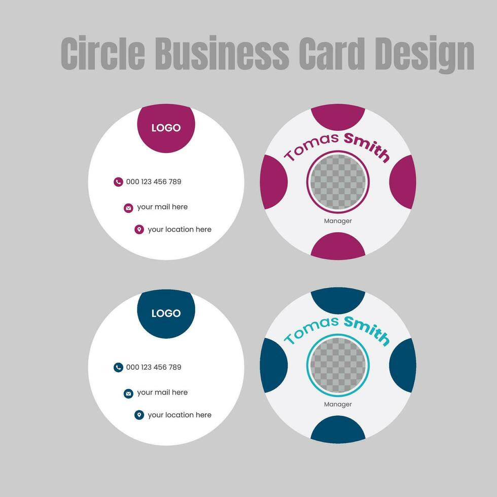 circulo creativo y moderno negocio tarjeta modelo vector