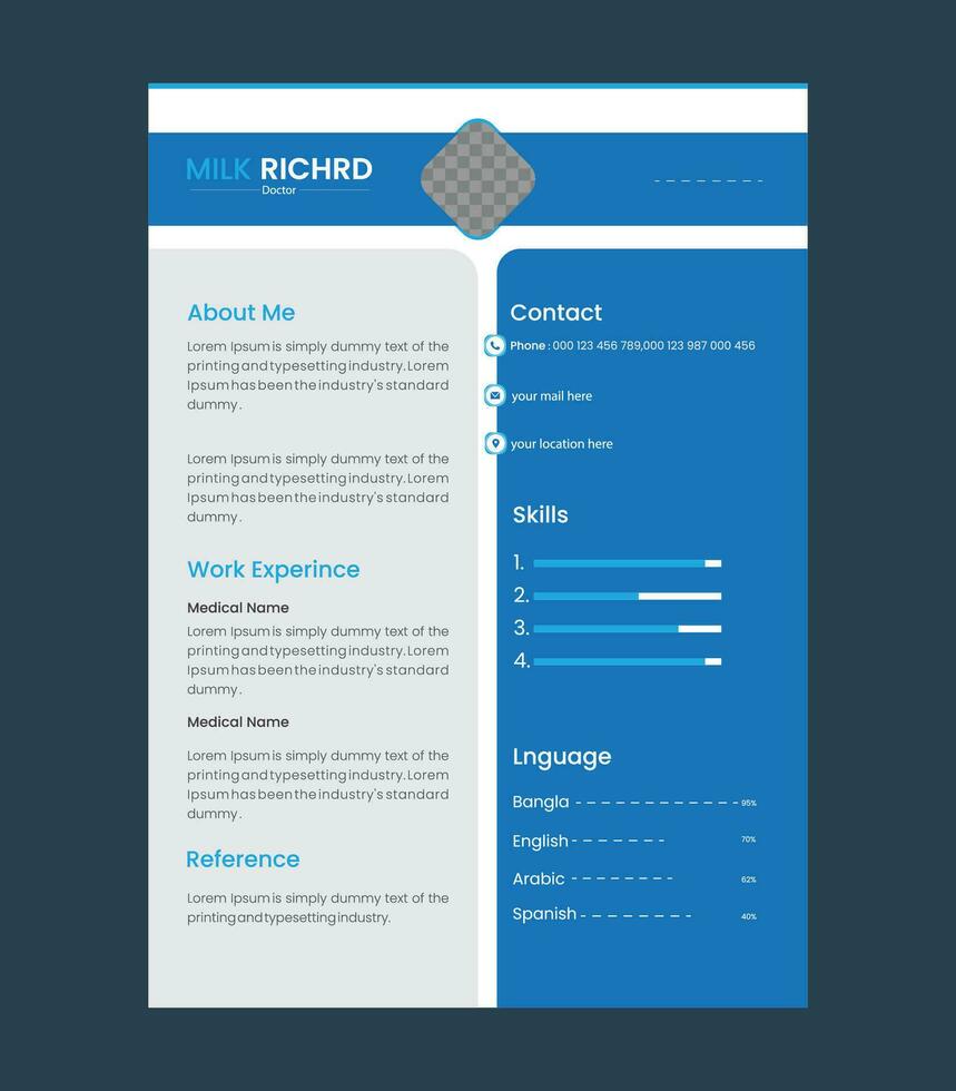Contemporary Resume and Cover Letter Layout vector