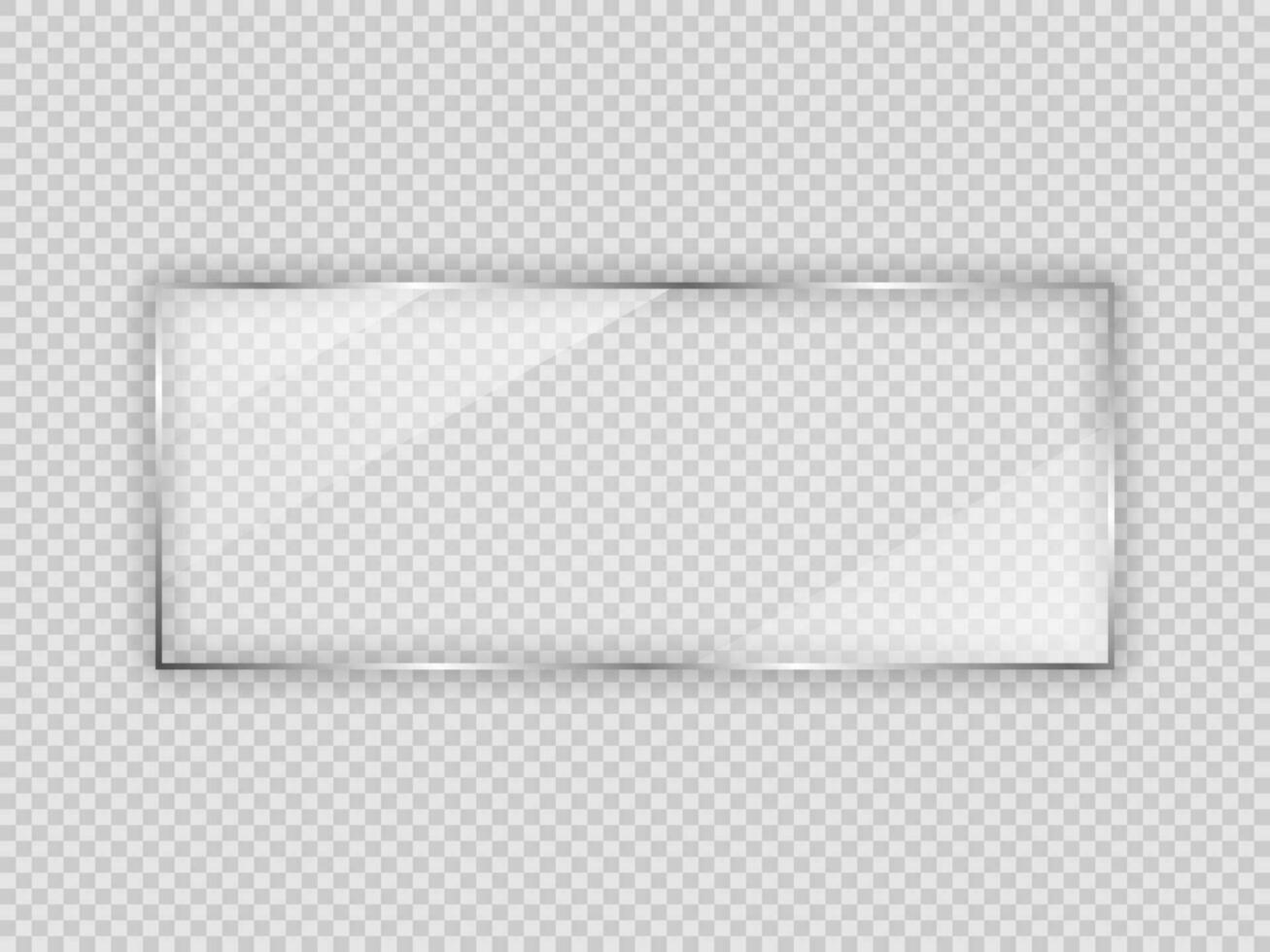 Glass plate in rectangle frame vector