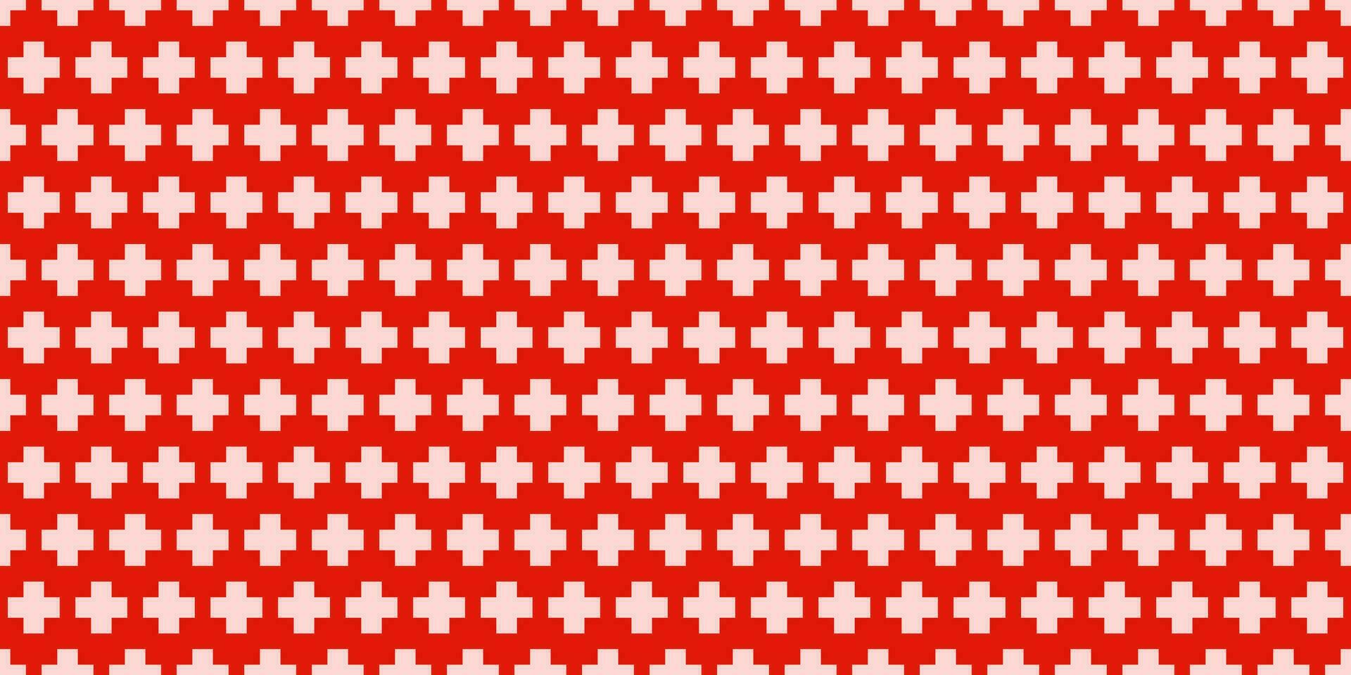 Seamless hospital background with plus symbols vector