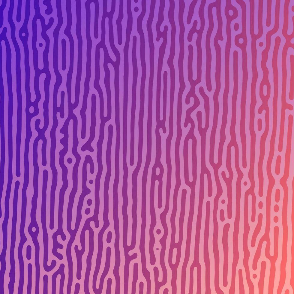 Purple Turing reaction gradient background. Abstract diffusion pattern with chaotic shapes. Vector illustration.