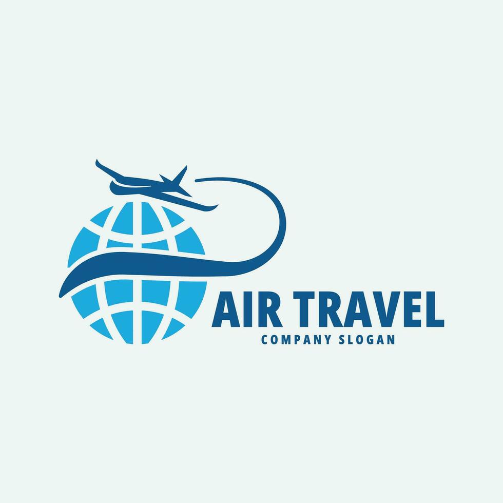 air travel line art design logo illustration icon vector