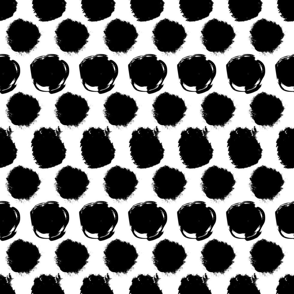 Seamless pattern with black sketch hand drawn pencil scribble circles shape on white background. Abstract grunge texture. Vector illustration