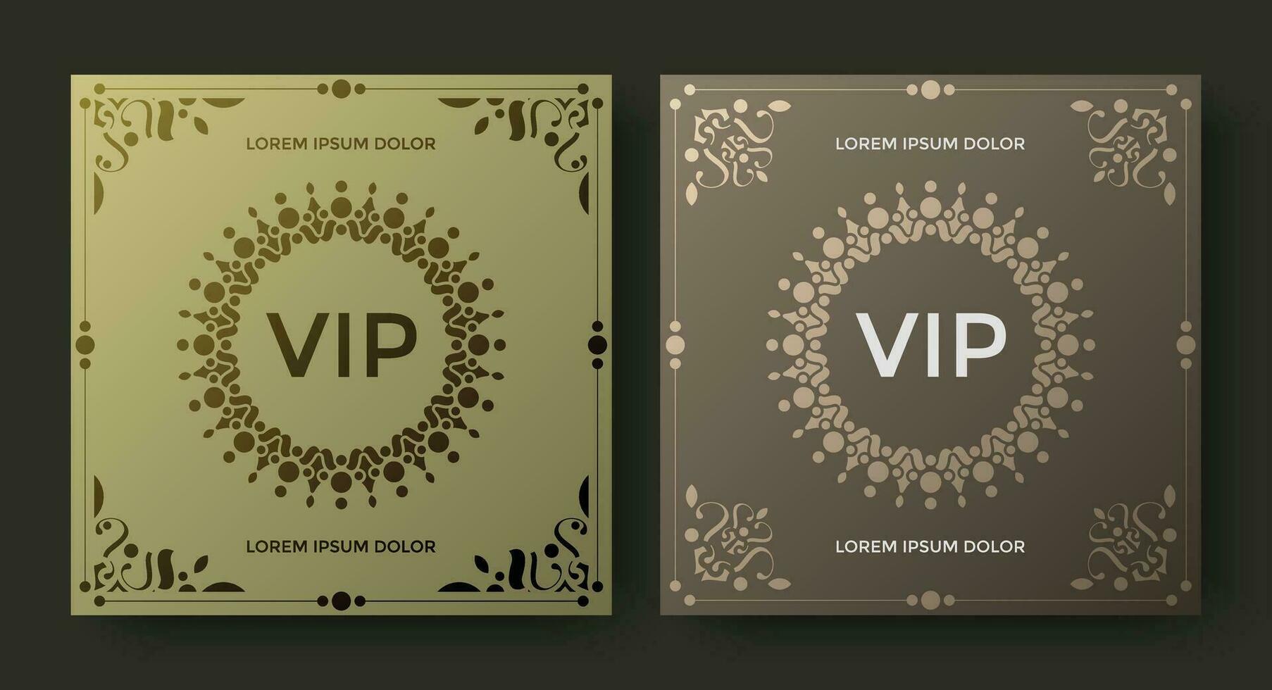 luxury vip card design template vector