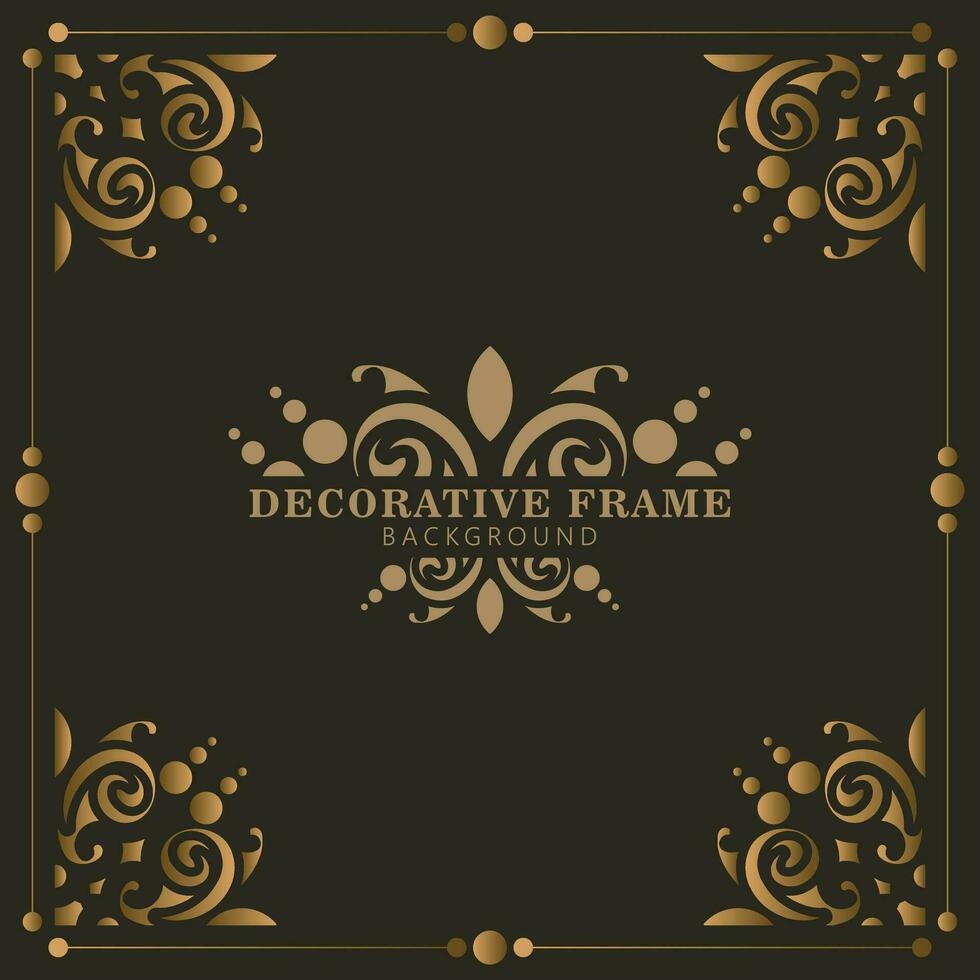 elegante fondo de diseño de marco decorativo vector