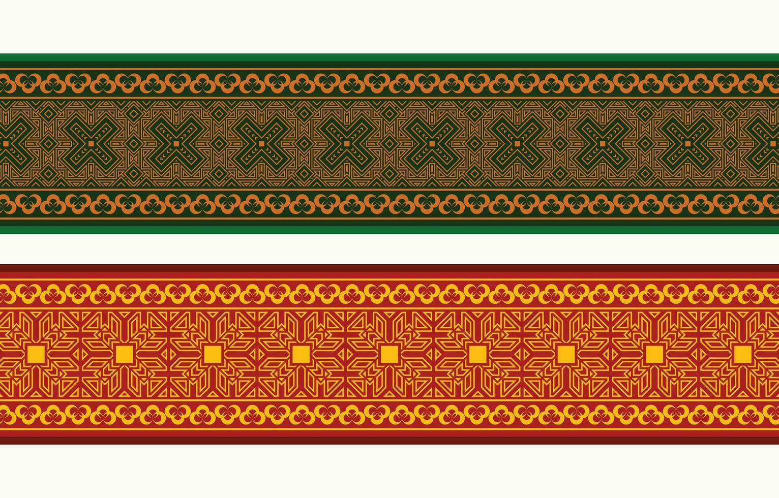 Henna banner border with colorful border vector