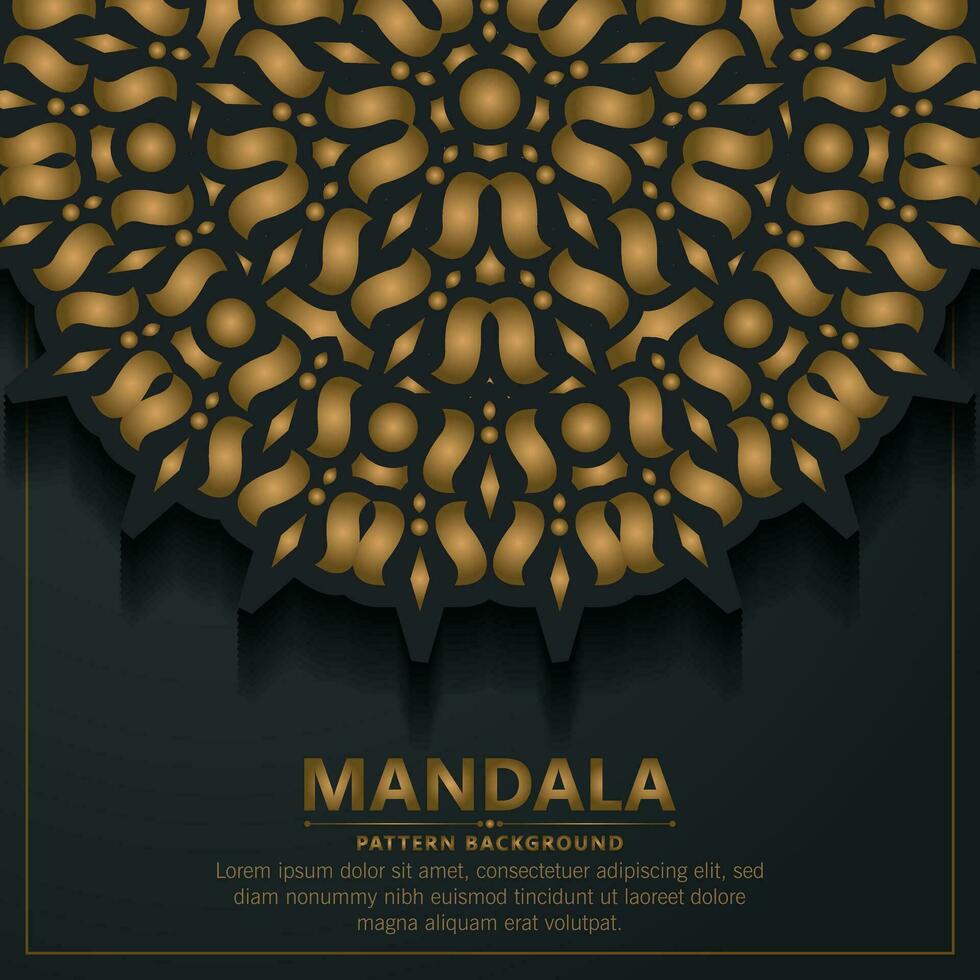 Fondo de mandala ornamental de lujo con estilo de patrón oriental islámico árabe premium vector