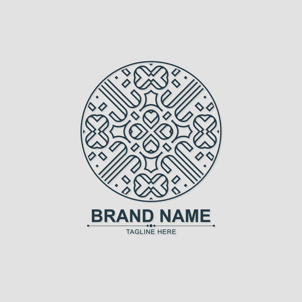 ornament art logo design template vector
