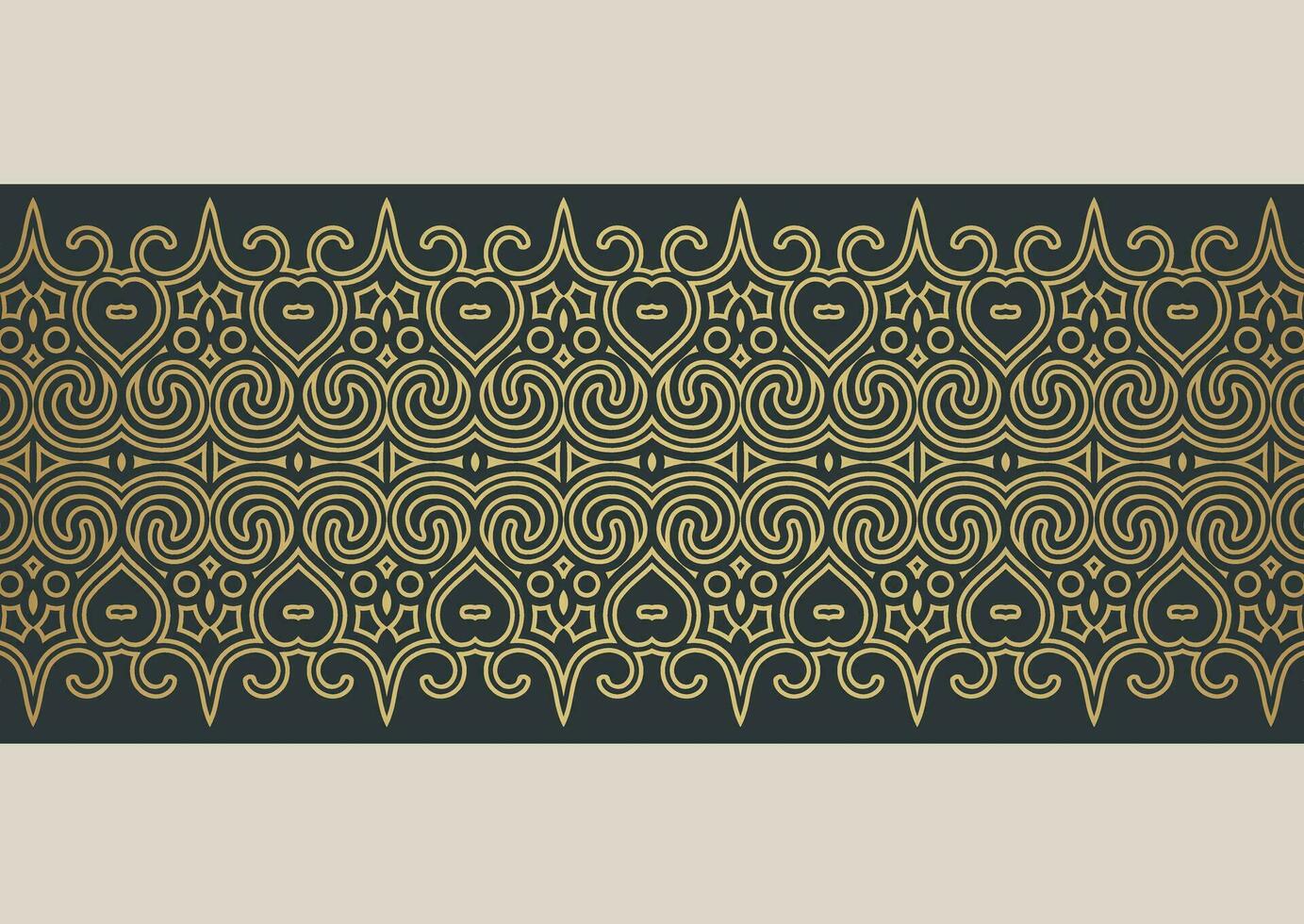 Elegant golden ornamental border template vector