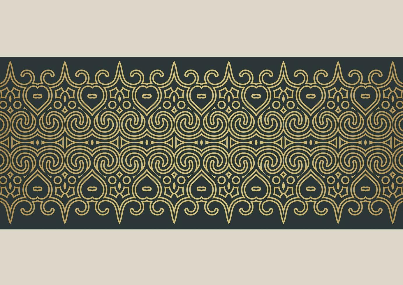 Elegant golden ornamental border template vector