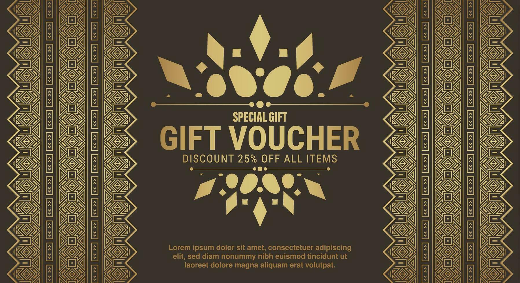 Menu restaurant luxury gift voucher design template vector