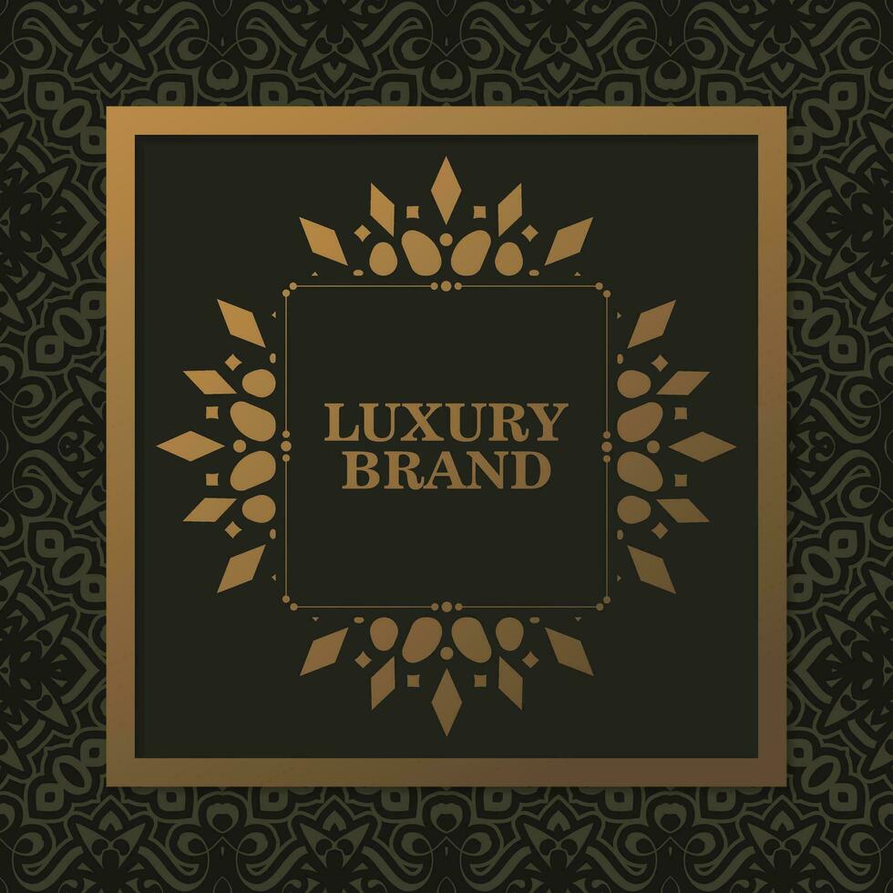 Luxury calligraphy square ornament frame line vector