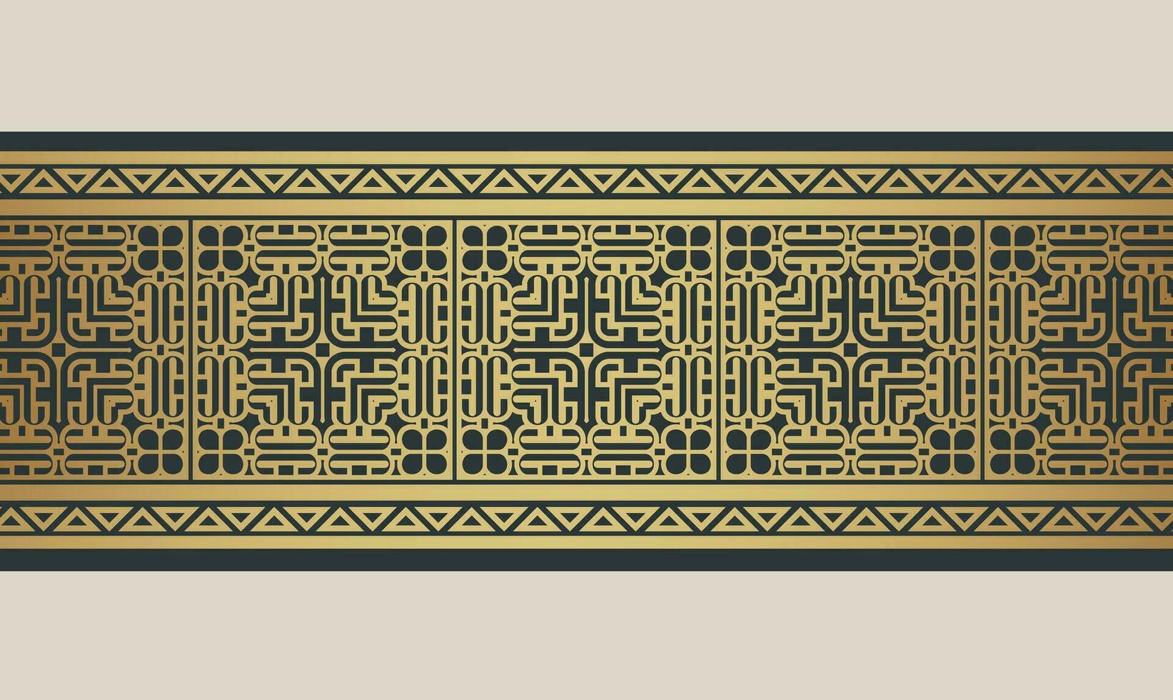 Elegant golden ornamental border template vector