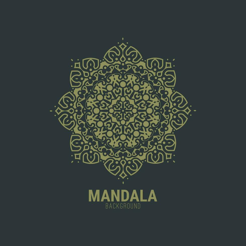 plantilla de diseño de fondo plano mandala vector