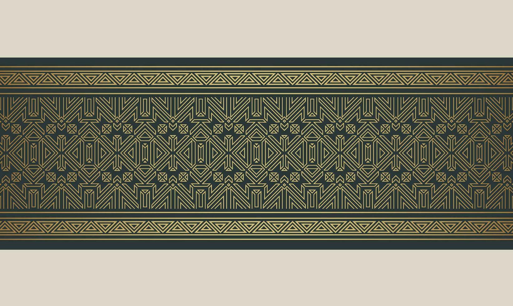 Elegant golden ornamental border template vector