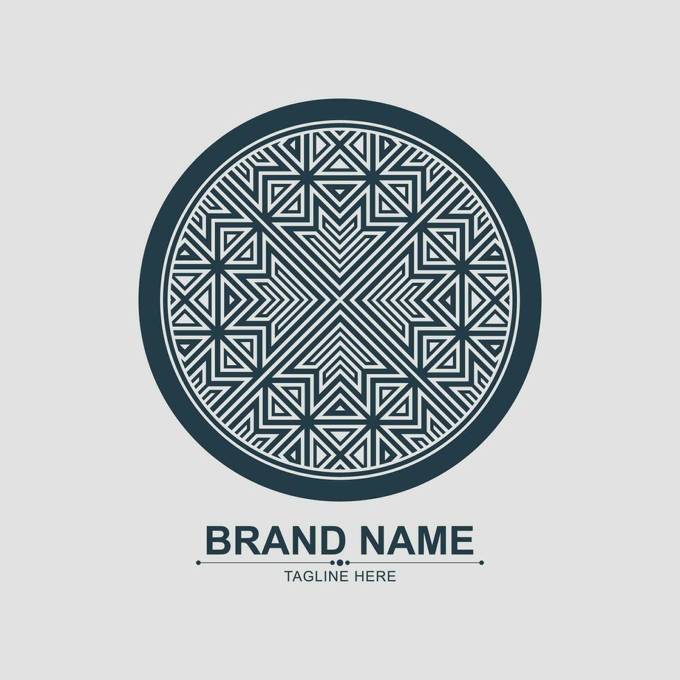 ornament art logo design template vector