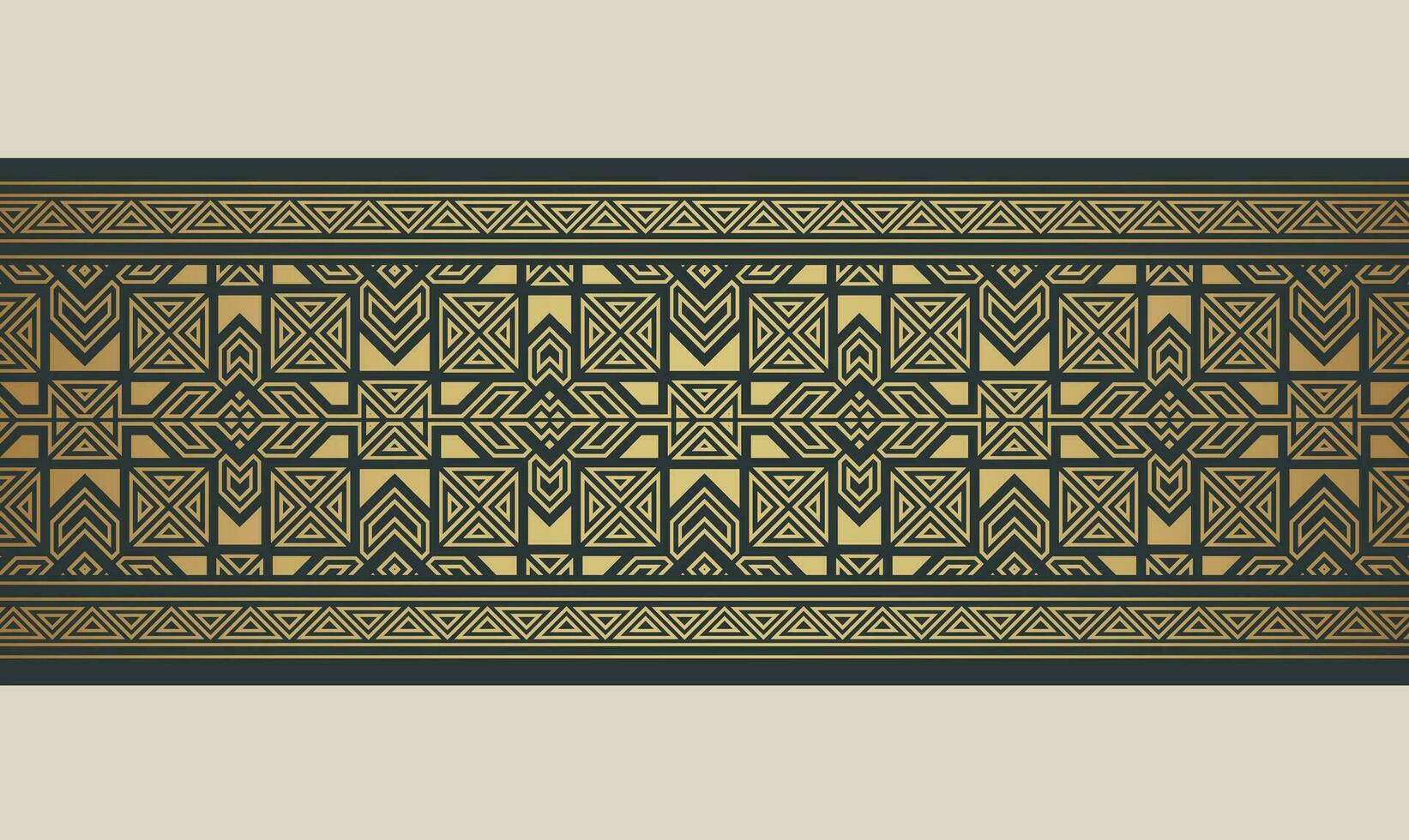 elegante plantilla de borde ornamental dorado vector