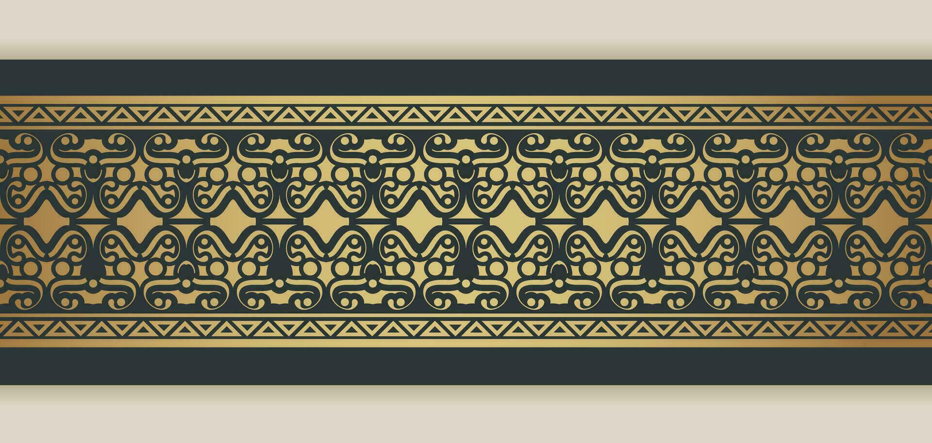 Elegant golden ornamental border template vector