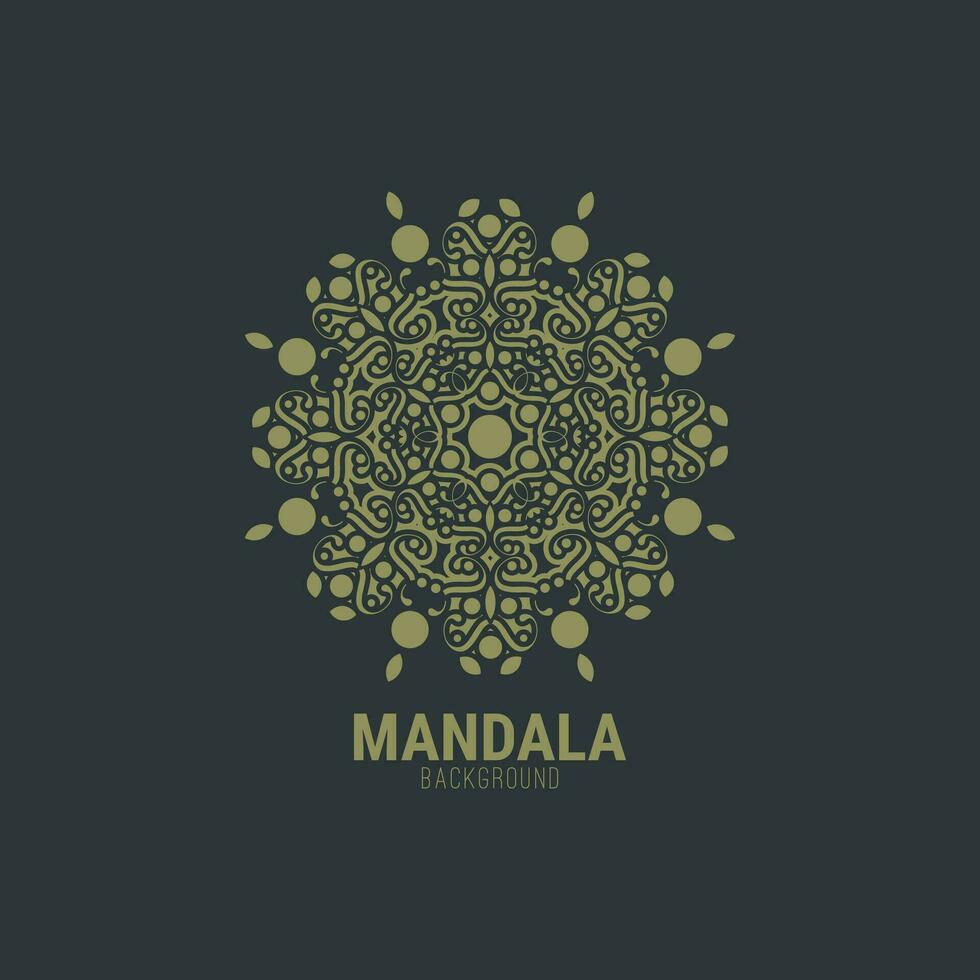 Mandala flat background design template vector