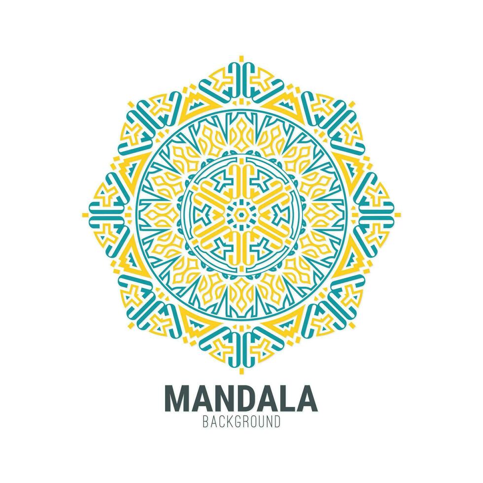 Mandala flat background design template vector