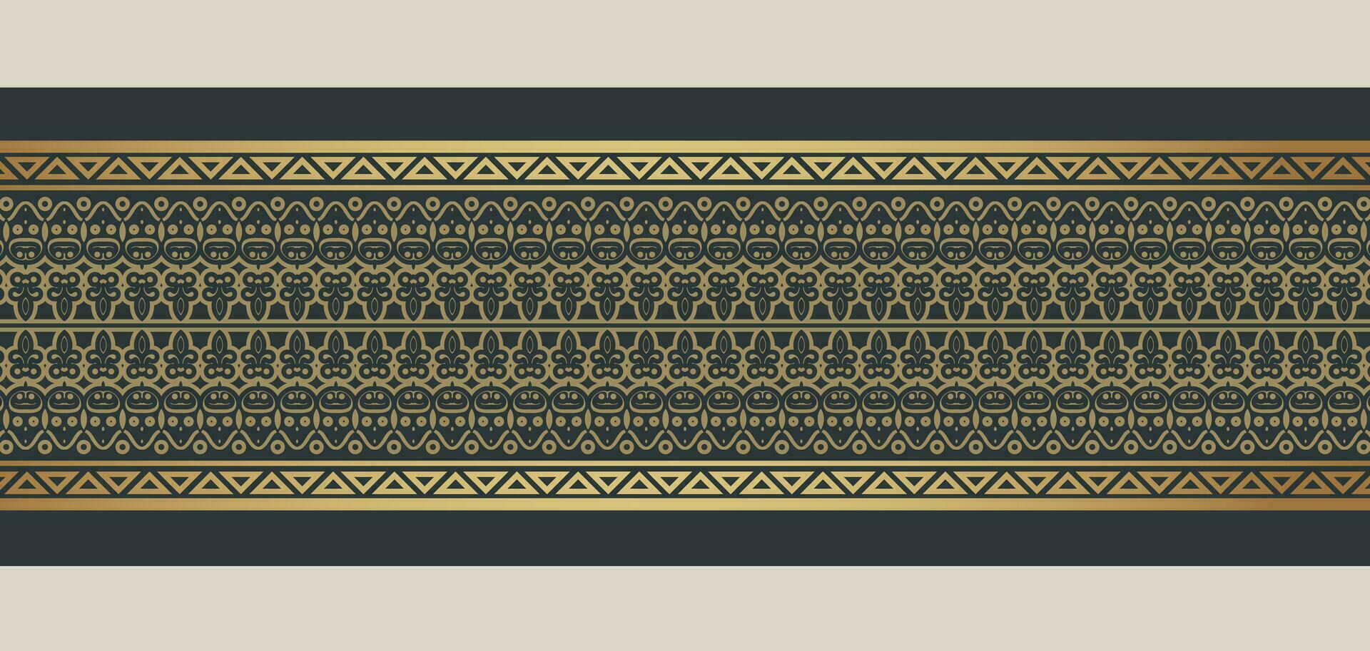 Elegant golden ornamental border template vector