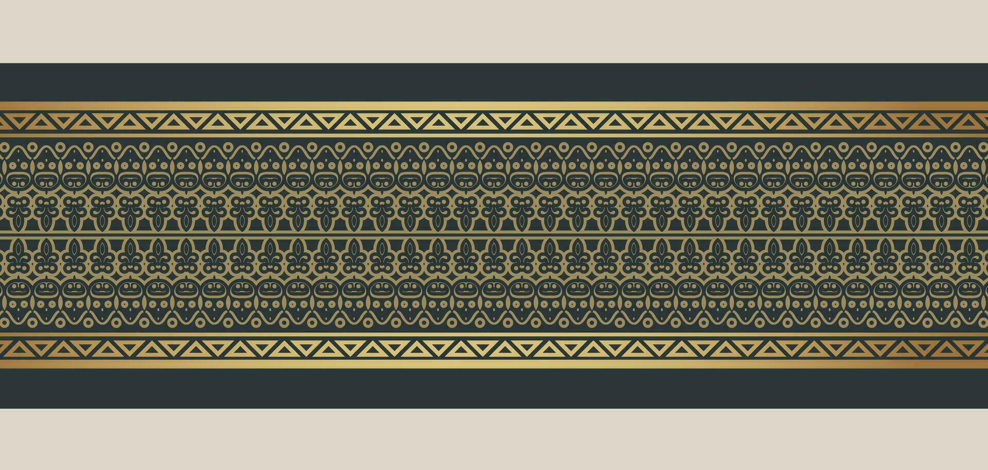 Elegant golden ornamental border template vector