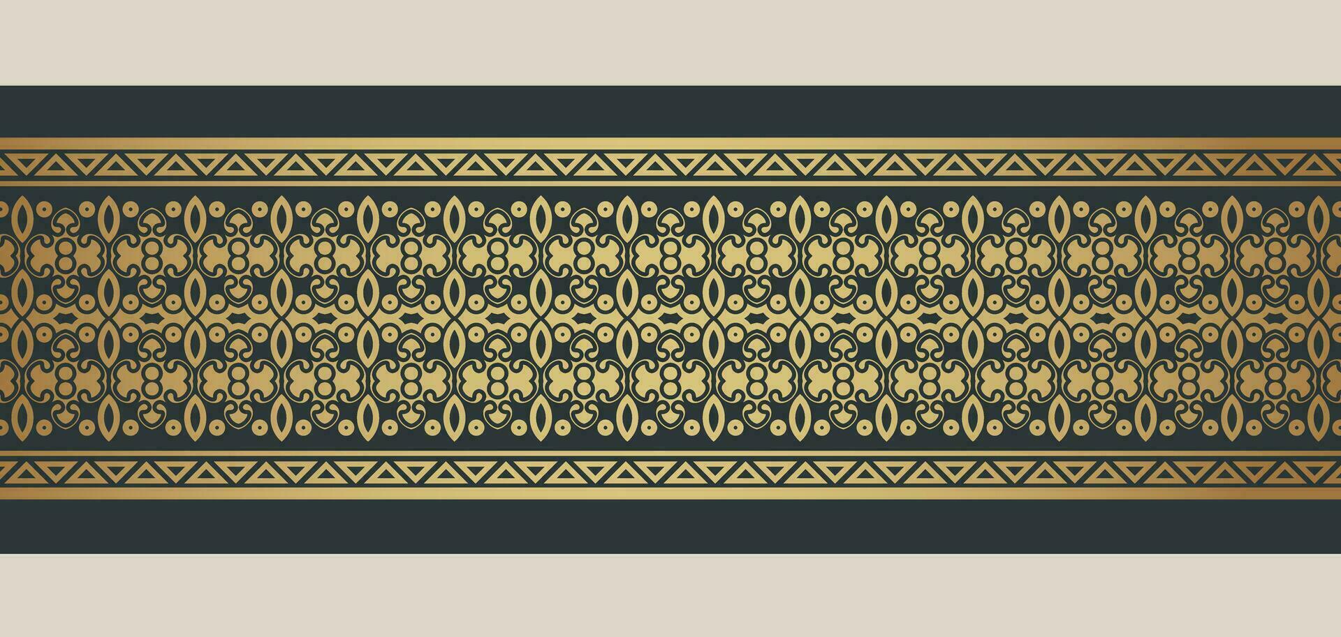 Elegant golden ornamental border template vector