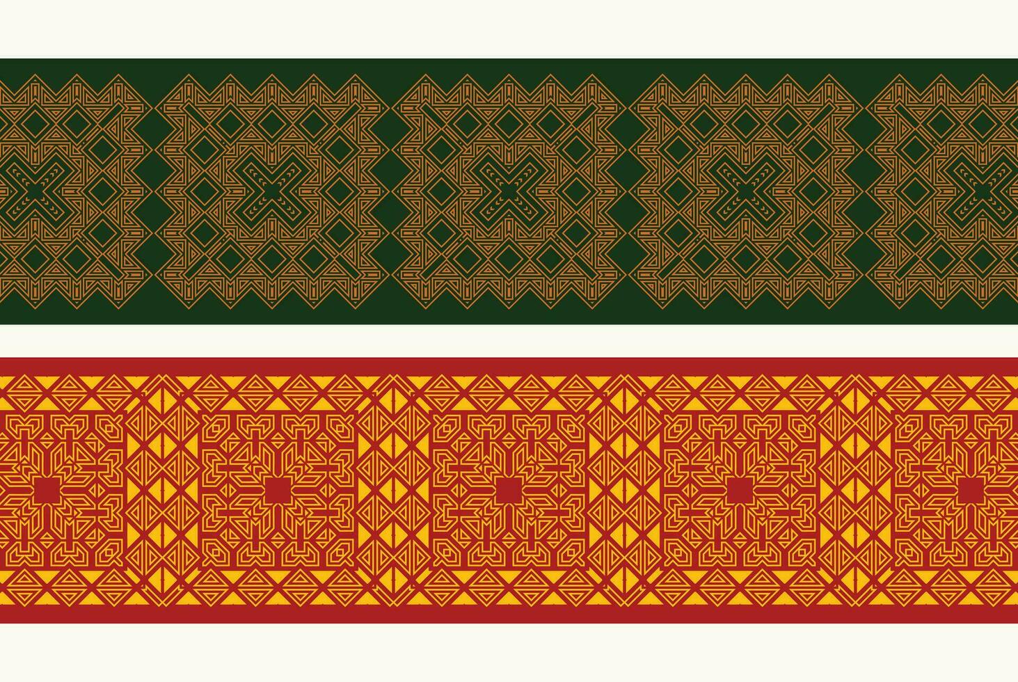 Henna banner border with colorful border vector