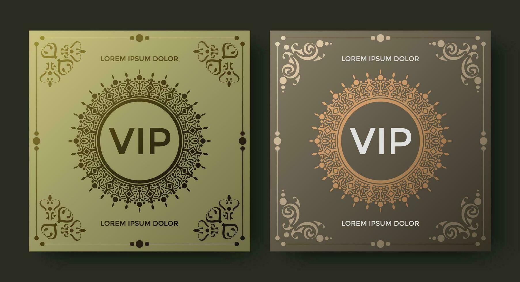 luxury vip card design template vector