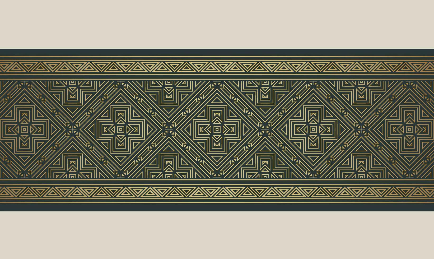 Elegant golden ornamental border template vector