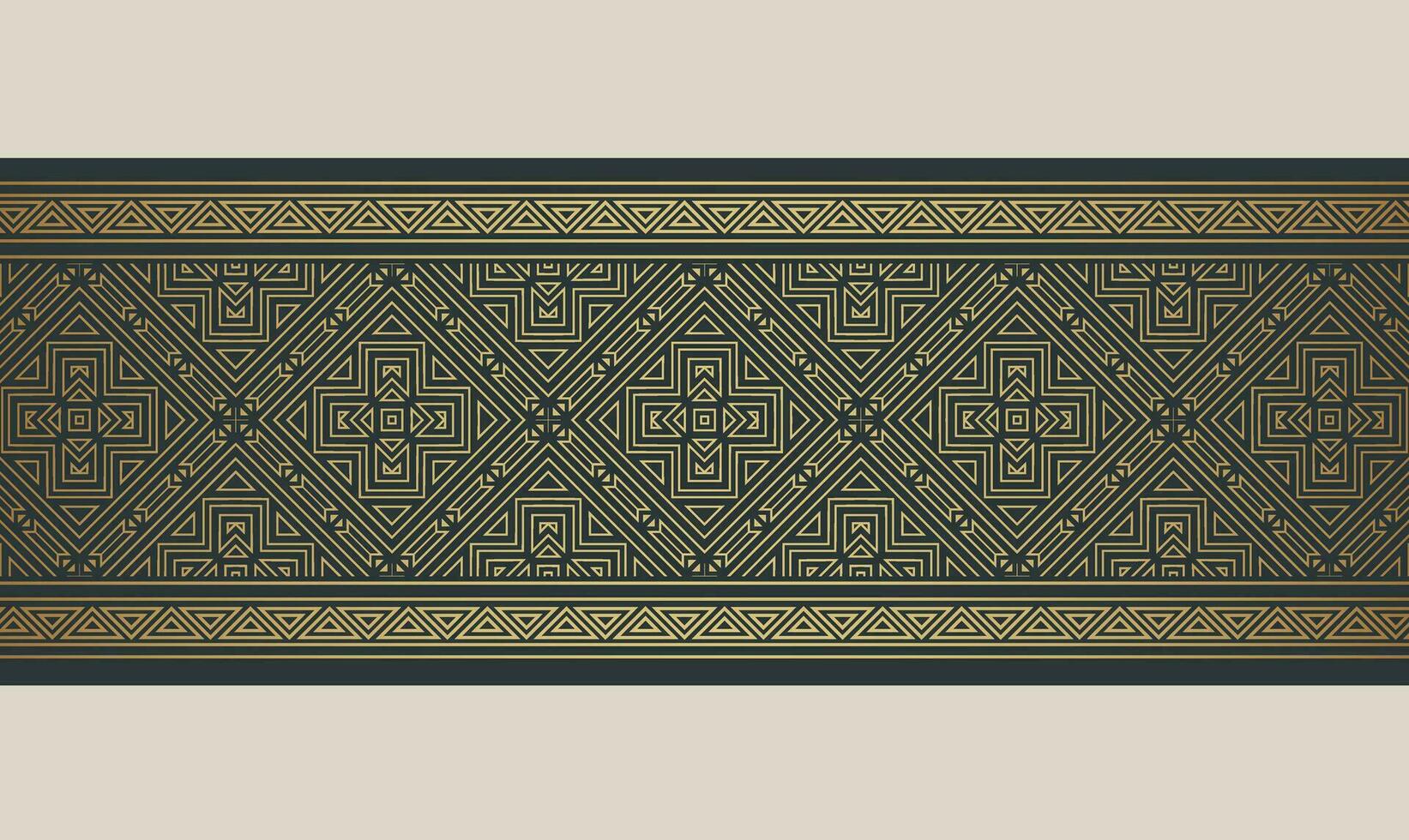 elegante plantilla de borde ornamental dorado vector