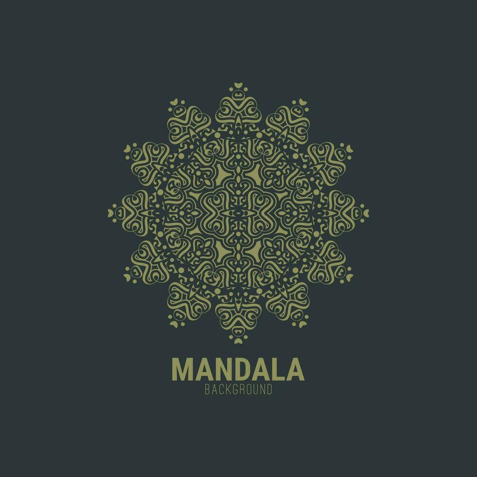 plantilla de diseño de fondo plano mandala vector