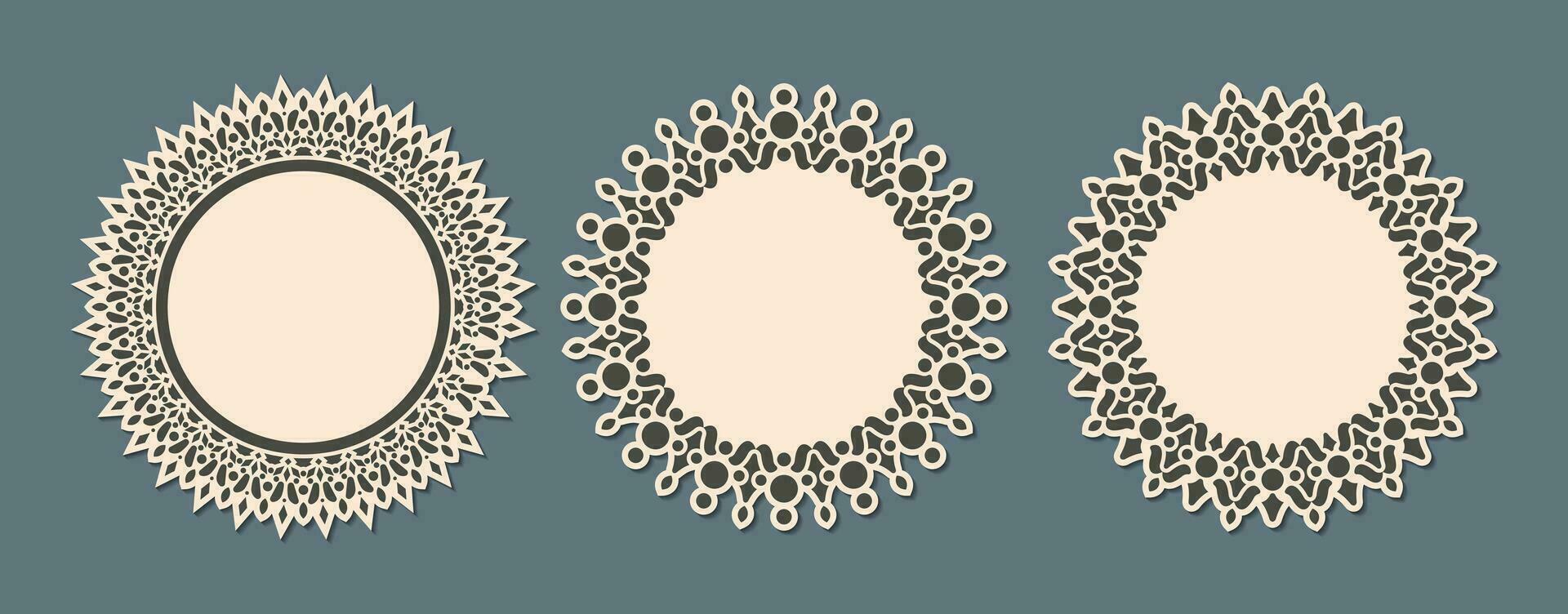 Vector isolated vintage label design with circle frame