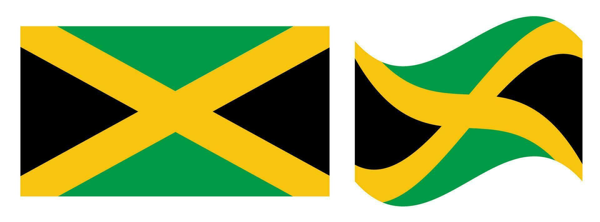 Jamaica bandera vector diseño. jamaicano plano bandera diseño.