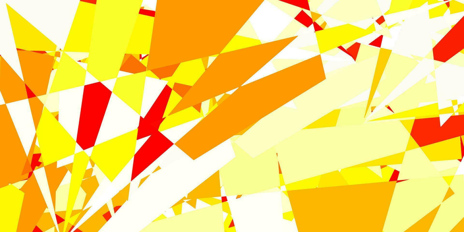 Light Red, Yellow vector background with polygonal forms.