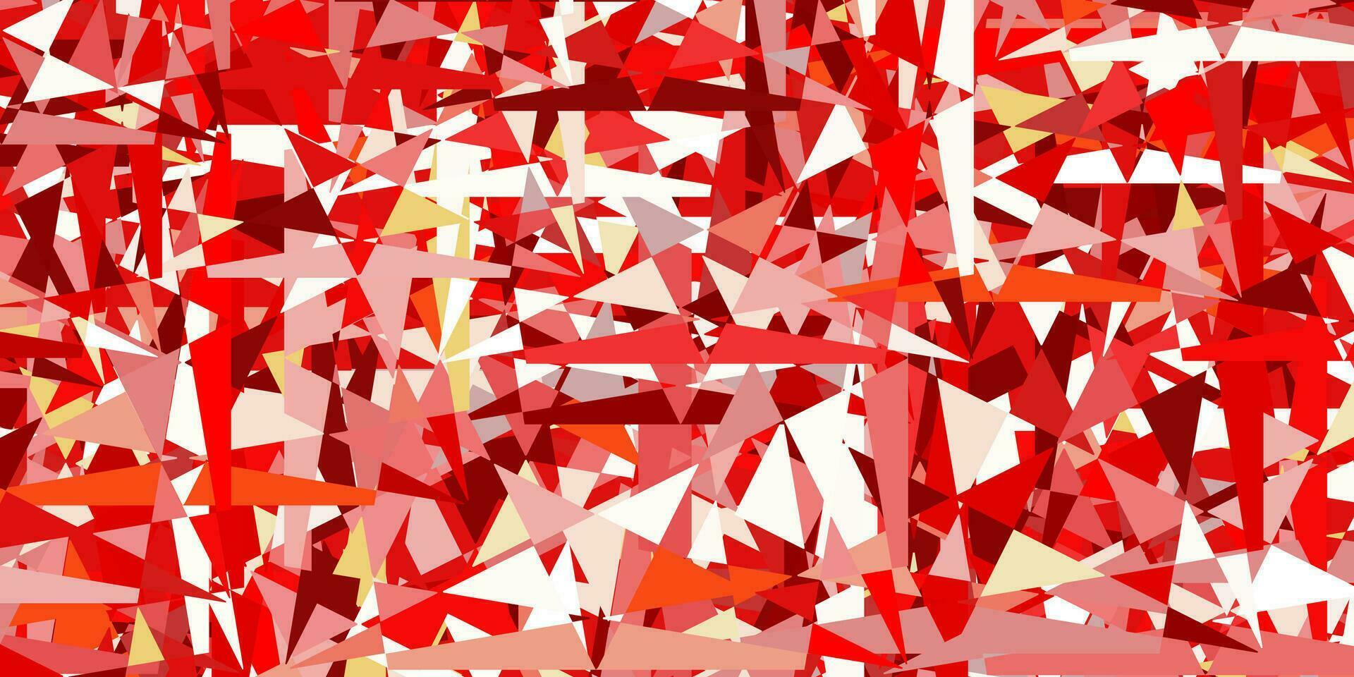 Light Red, Yellow vector template with crystals, triangles.