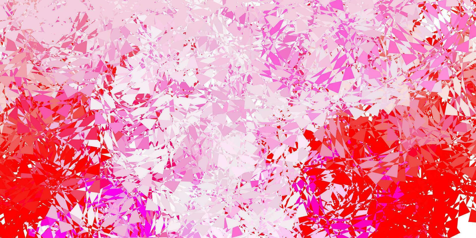 Light red vector background with triangles.