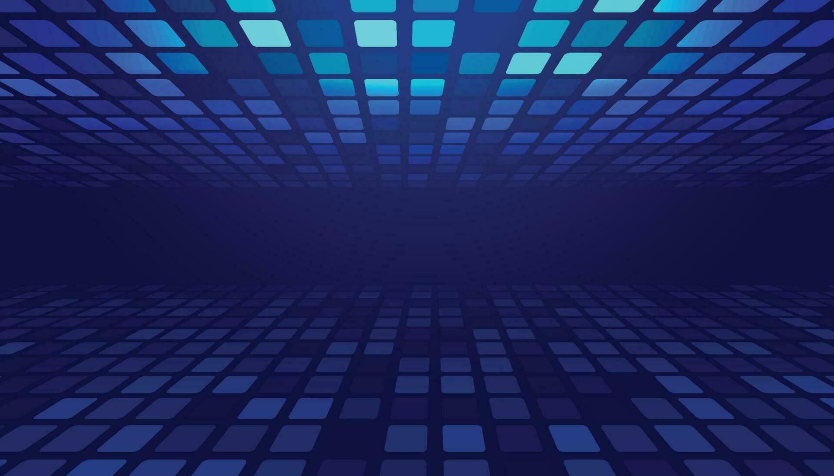 Abstract geometric background with blue 3d flying cubes. Modern abstract business template with 3d blue cube on blue background. Vector illustration EPS10