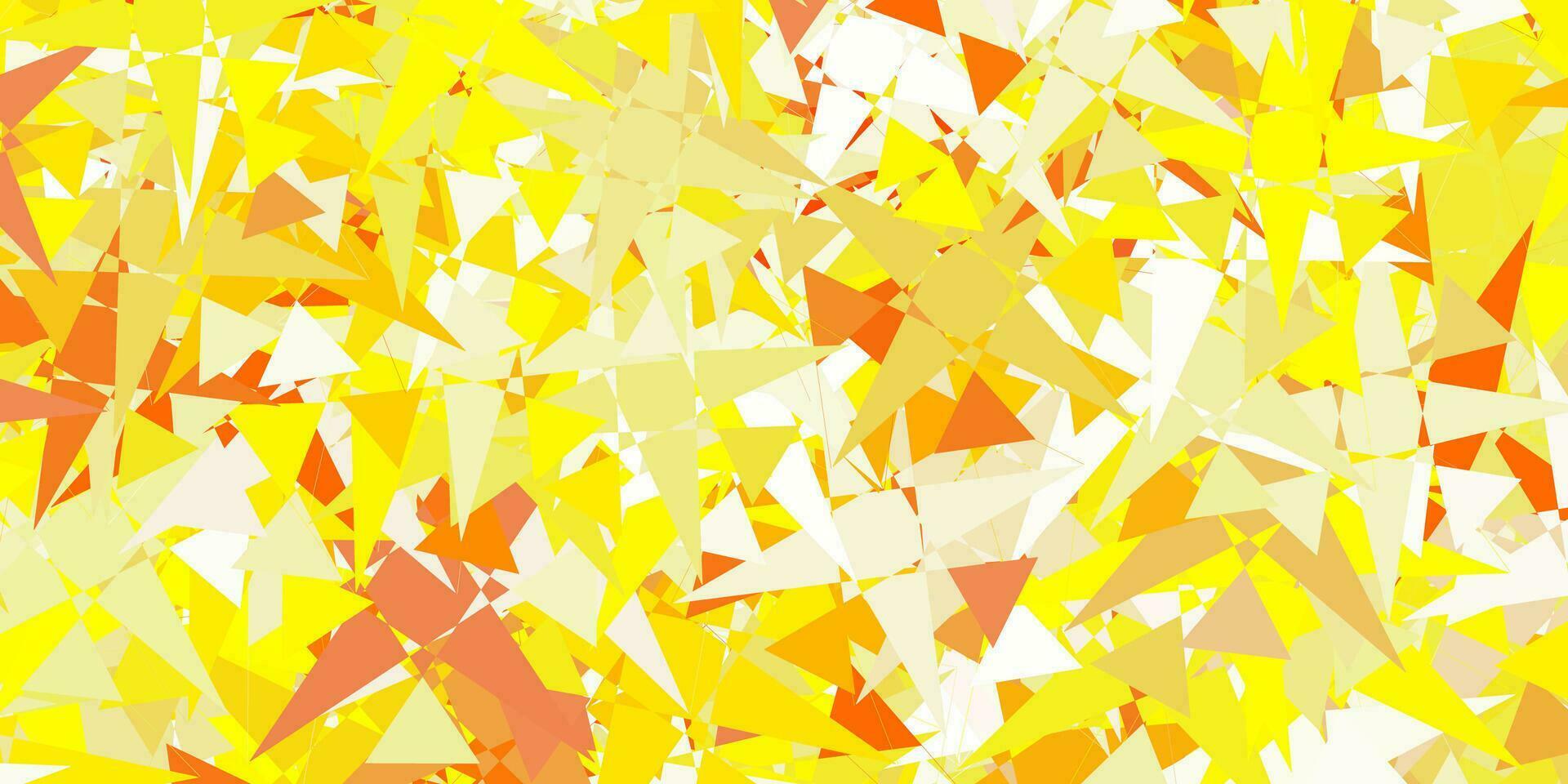 diseño de vector amarillo claro con formas triangulares.