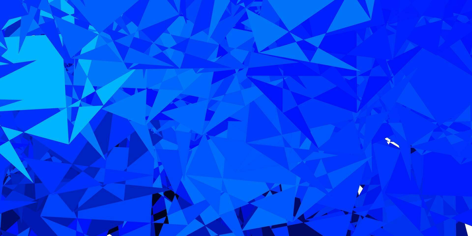 textura de vector azul oscuro con triángulos al azar.