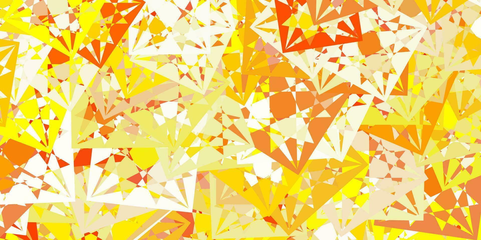 Light Yellow vector backdrop with triangles, lines.