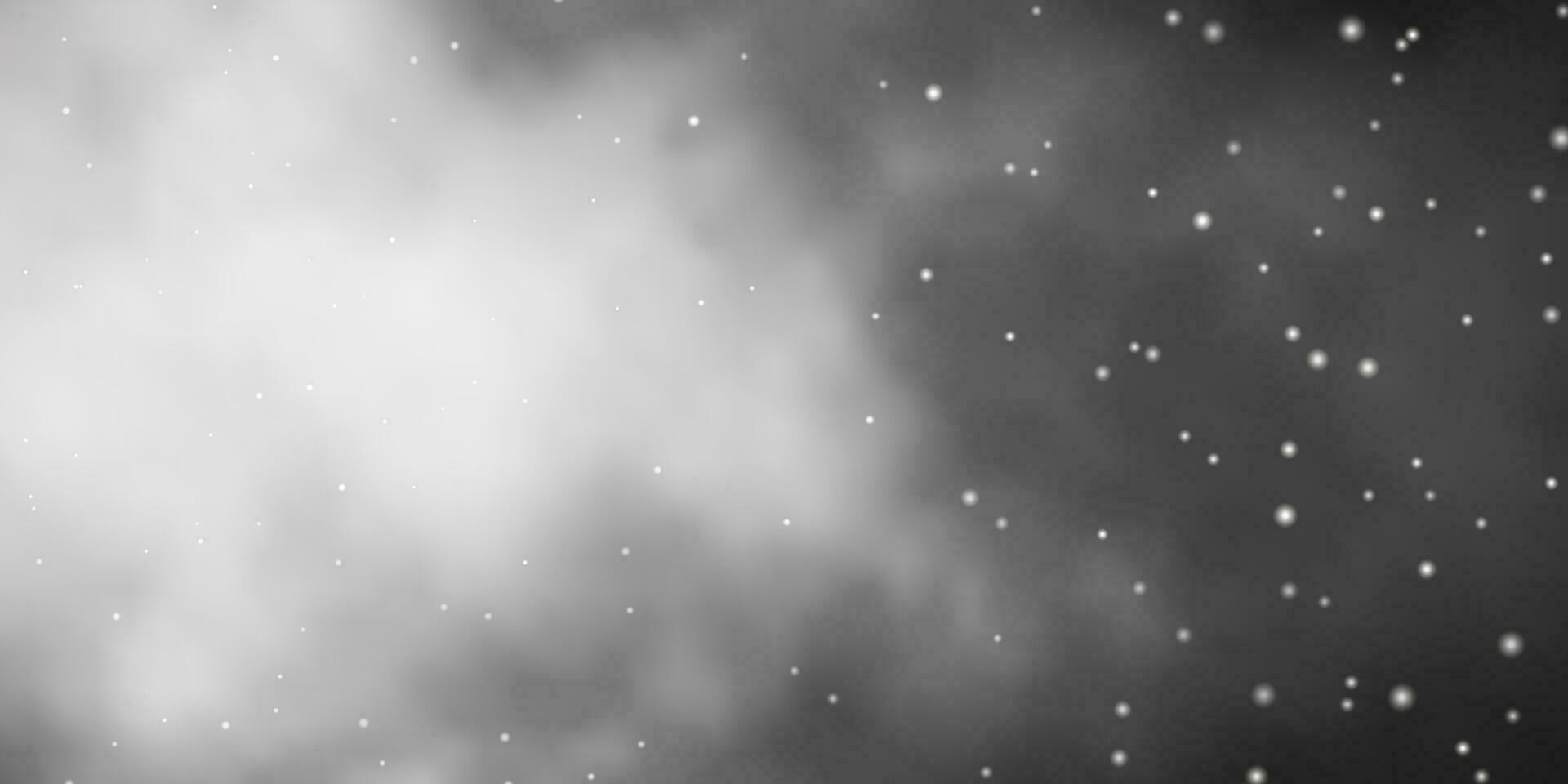 plantilla de vector gris oscuro con estrellas de neón.