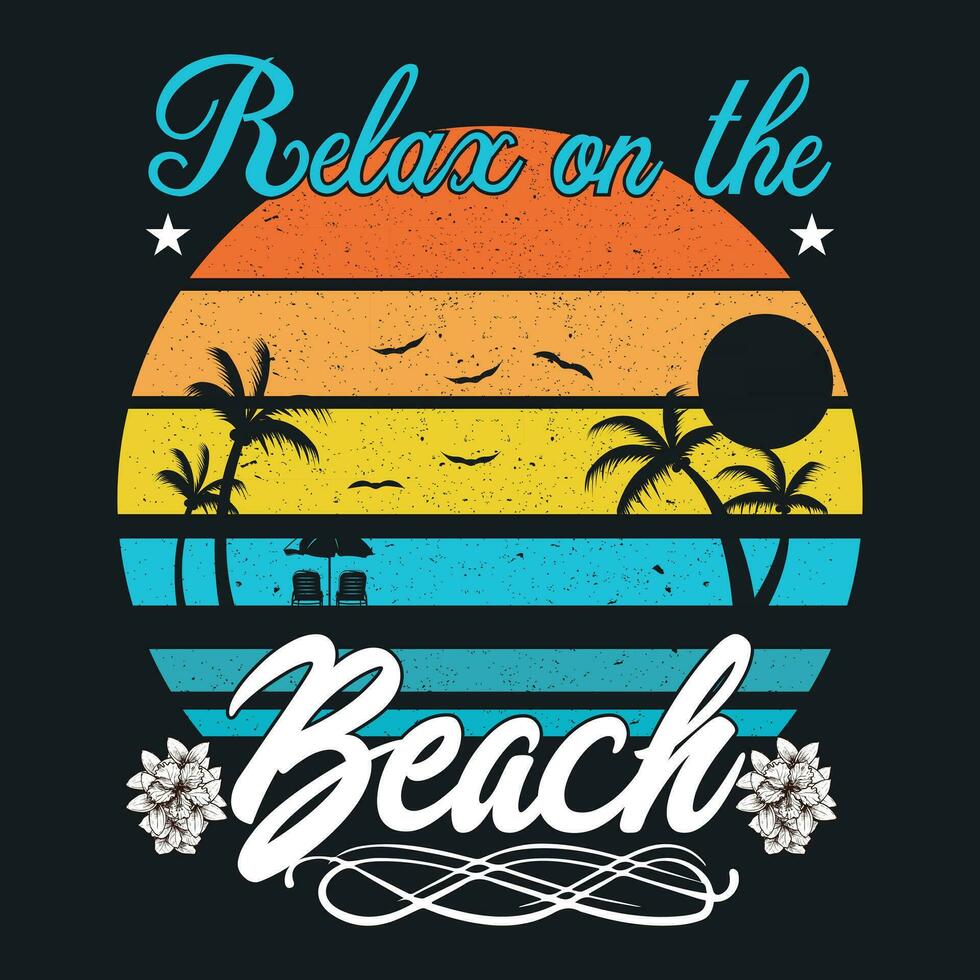 Relax on the beach vector