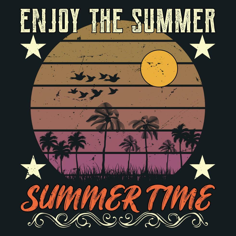 Enjoy the Summer Summer Time vector