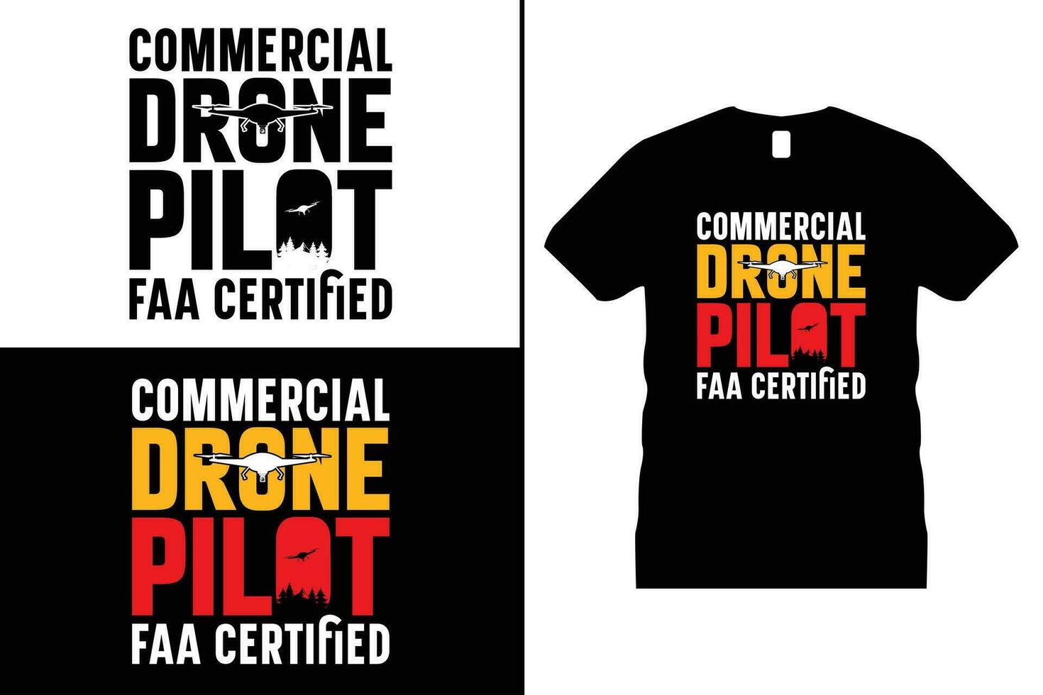 Drone Tshirt design, Pilot vector. Use for T-Shirt, mugs, stickers, Cards, etc. vector