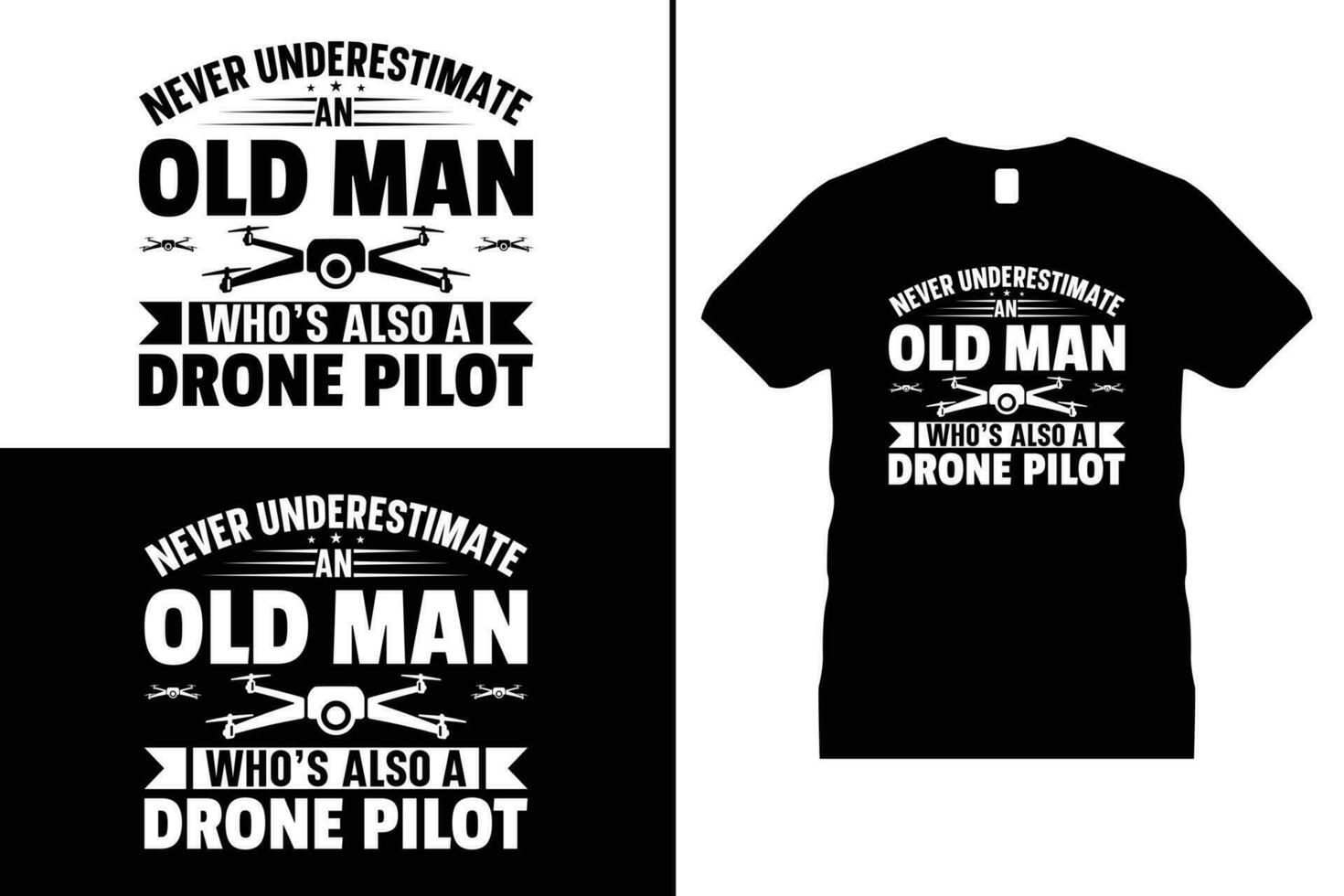 Drone Graphic T shirt design. Use for T-Shirt, mugs, stickers, Cards, etc. vector