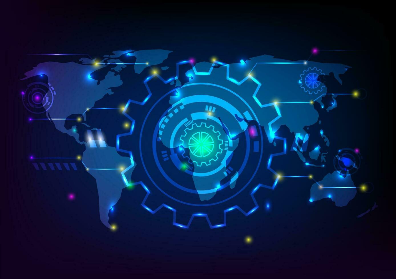 Engineering world internet online connection technology cyberspace abstract background vector illustration