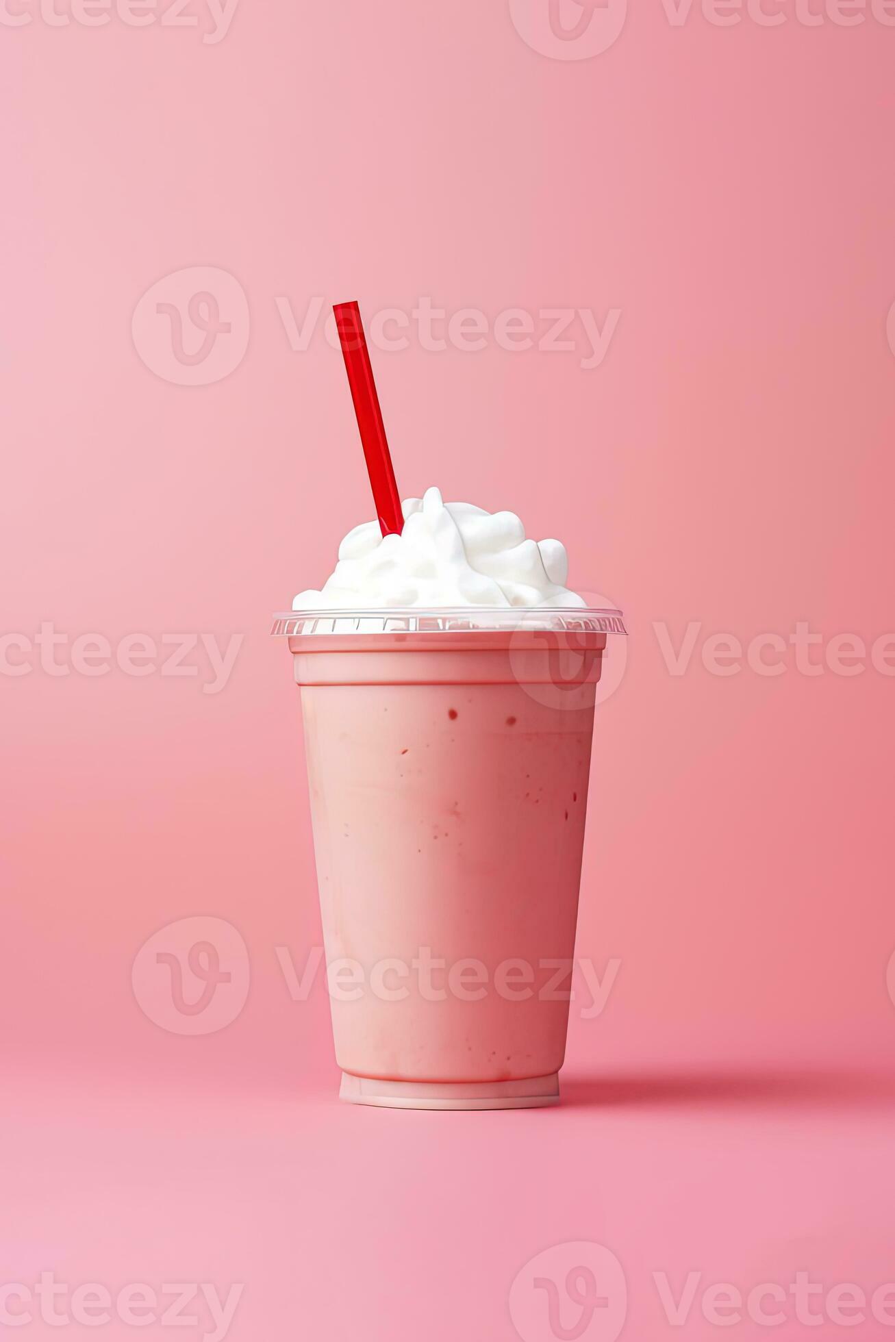 https://static.vecteezy.com/system/resources/previews/026/278/300/large_2x/strawberry-milkshake-in-plastic-takeaway-cup-isolated-on-pink-background-ai-generated-photo.jpg