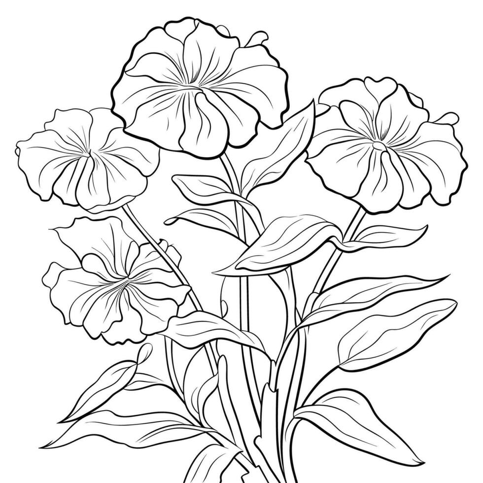 A flower with leaves and a white background vector