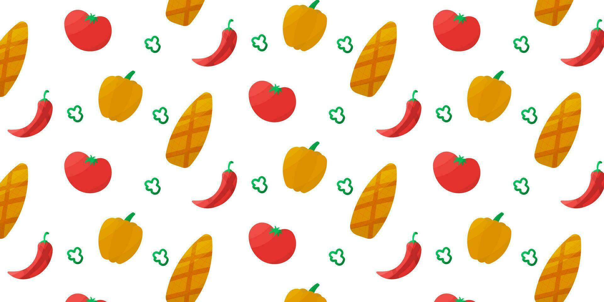 vegetables vitamins fresh garden pattern background textile vector